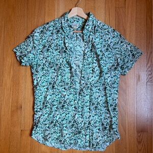 J. Crew Linen Floral Button Down